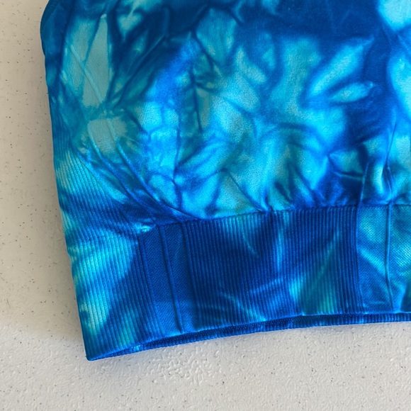 C9 Champion Blue Tie Dye Seamless Racerback Sports Bra - Picture 3 of 13